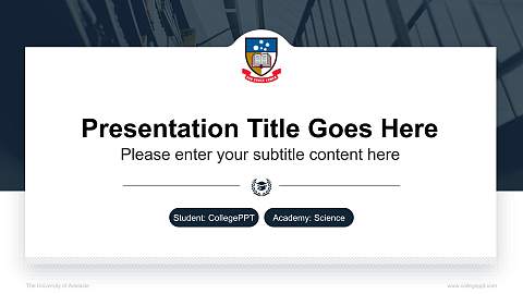 The University of Adelaide National Scholarship Defense PPT Template
