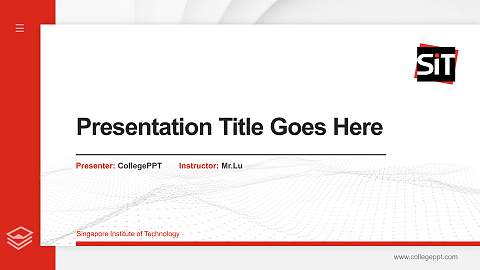 Singapore Institute of Technology Thesis Proposal/Graduation Defense PPT Template
