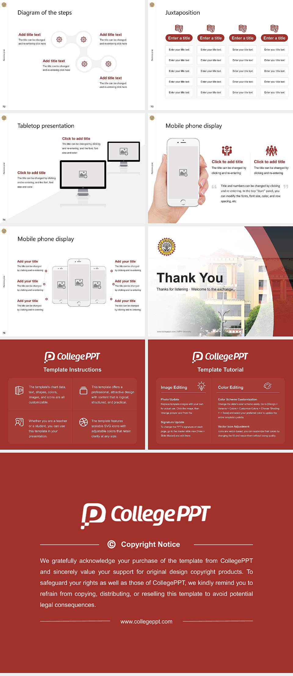 AIPH University Competition/Entrepreneurship Contest PPT Template4:3 ratio PPT effect preview image9