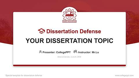 Anna University Graduation Thesis Defense PPT Template