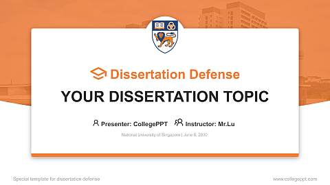 National University of Singapore Graduation Thesis Defense PPT Template