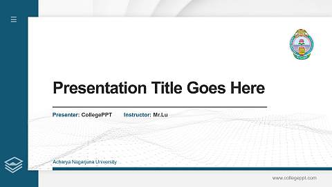 Acharya Nagarjuna University Thesis Proposal/Graduation Defense PPT Template