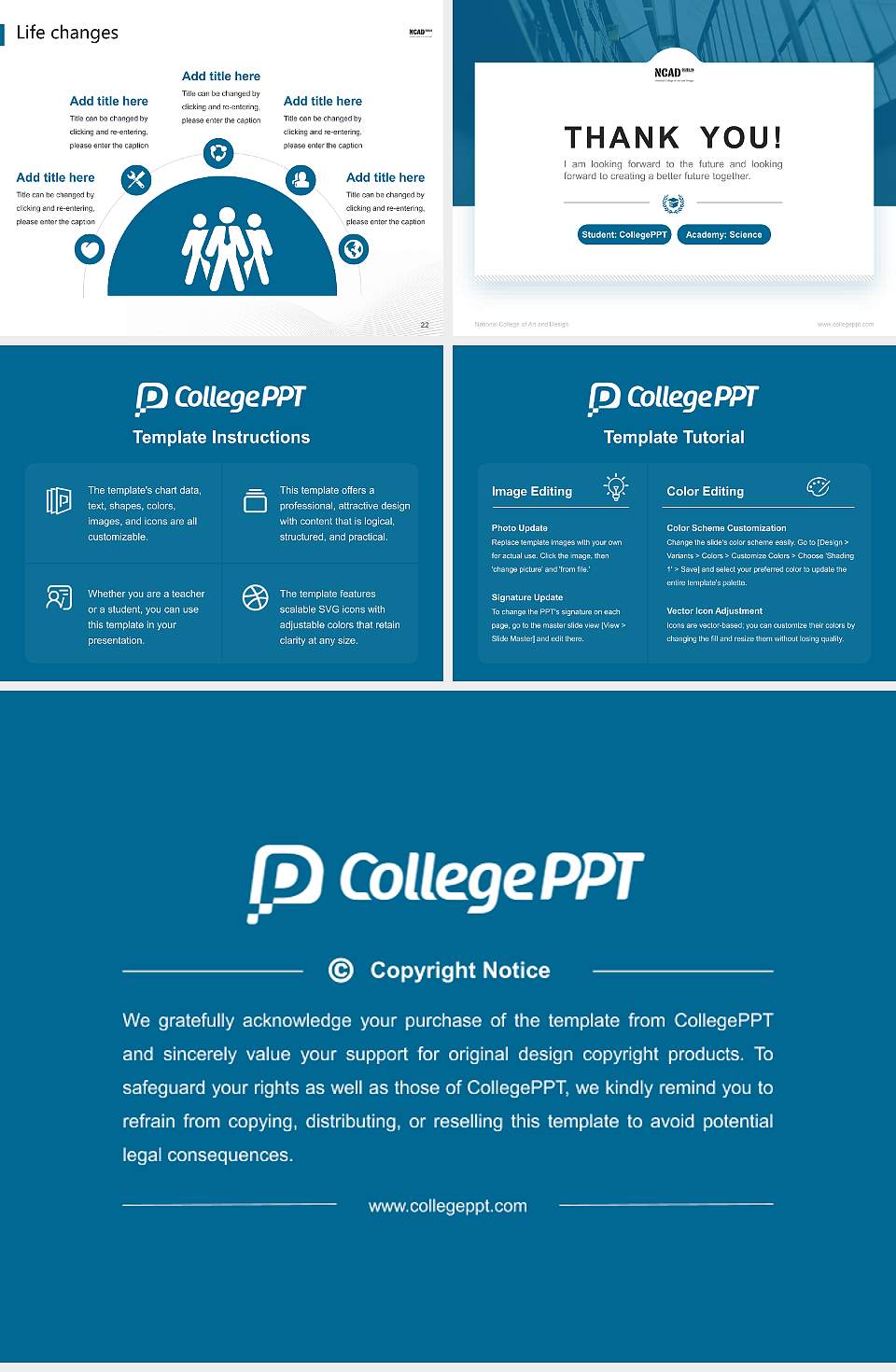 National College of Art and Design National Scholarship Defense PPT Template4:3 ratio PPT effect preview image4