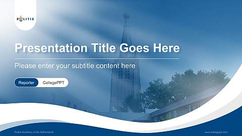 Police Academy of the Netherlands Lecture Sharing and Networking Event PPT Template