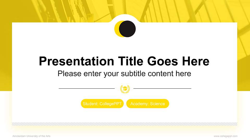 Amsterdam University of the Arts National Scholarship Defense PPT Template16:9 ratio PPT effect preview image