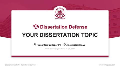 Amrita Vishwa Vidyapeetham Graduation Thesis Defense PPT Template