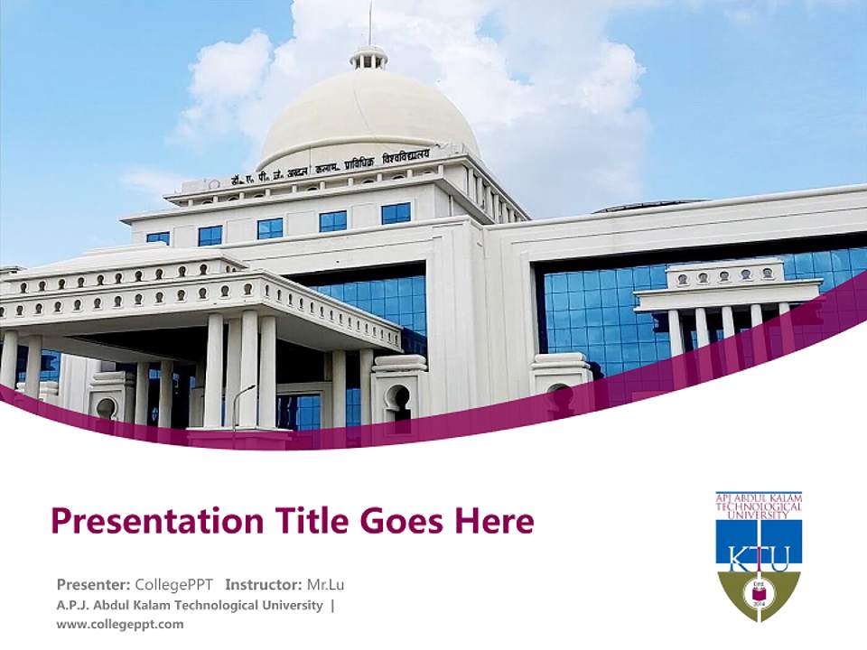 A.P.J. Abdul Kalam Technological University Course/Courseware Creation PPT Template4:3 ratio PPT effect preview image5