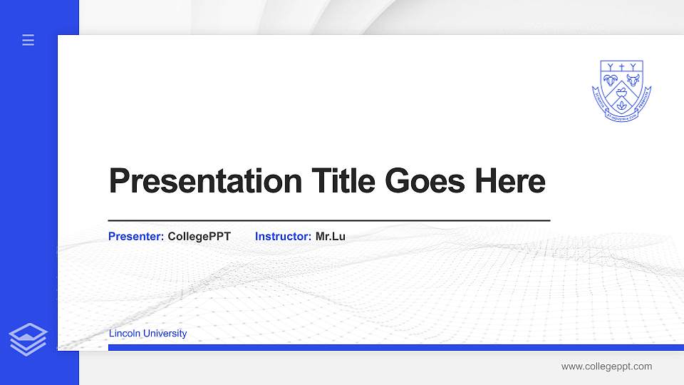 Lincoln University Thesis Proposal/Graduation Defense PPT Template16:9 ratio PPT effect preview image