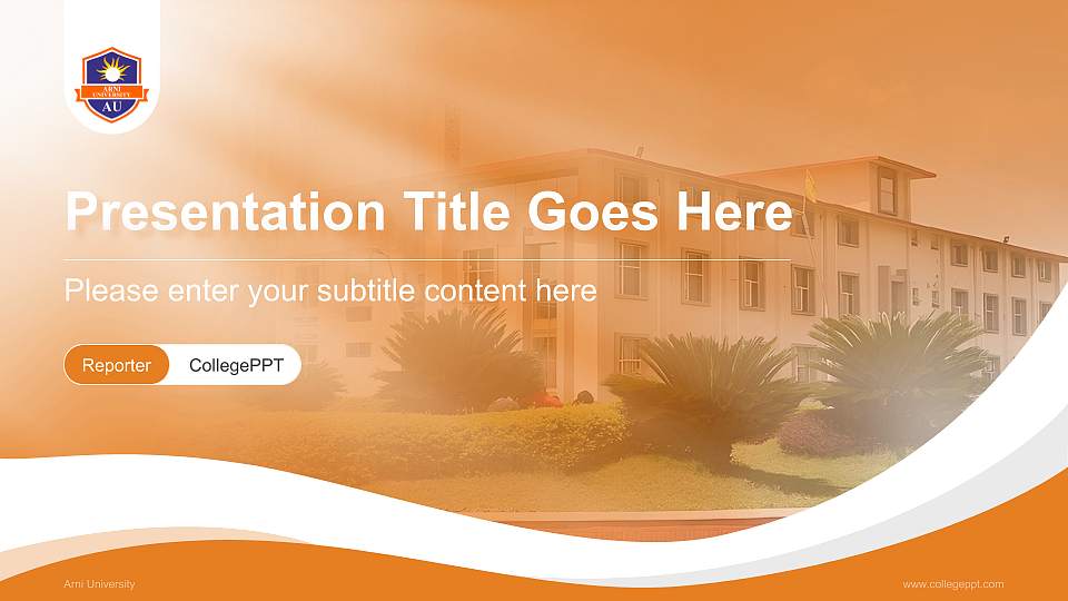 Arni University Lecture Sharing and Networking Event PPT Template16:9 ratio PPT effect preview image