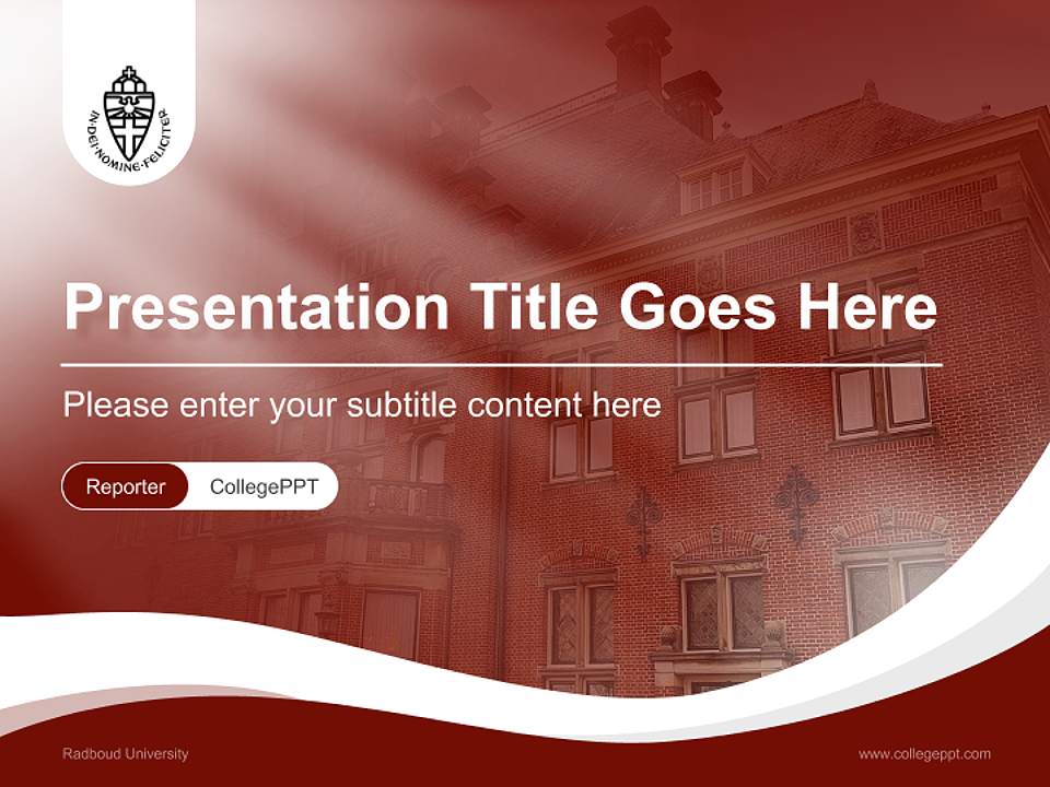 Radboud University Lecture Sharing and Networking Event PPT Template4:3 ratio PPT effect preview image4