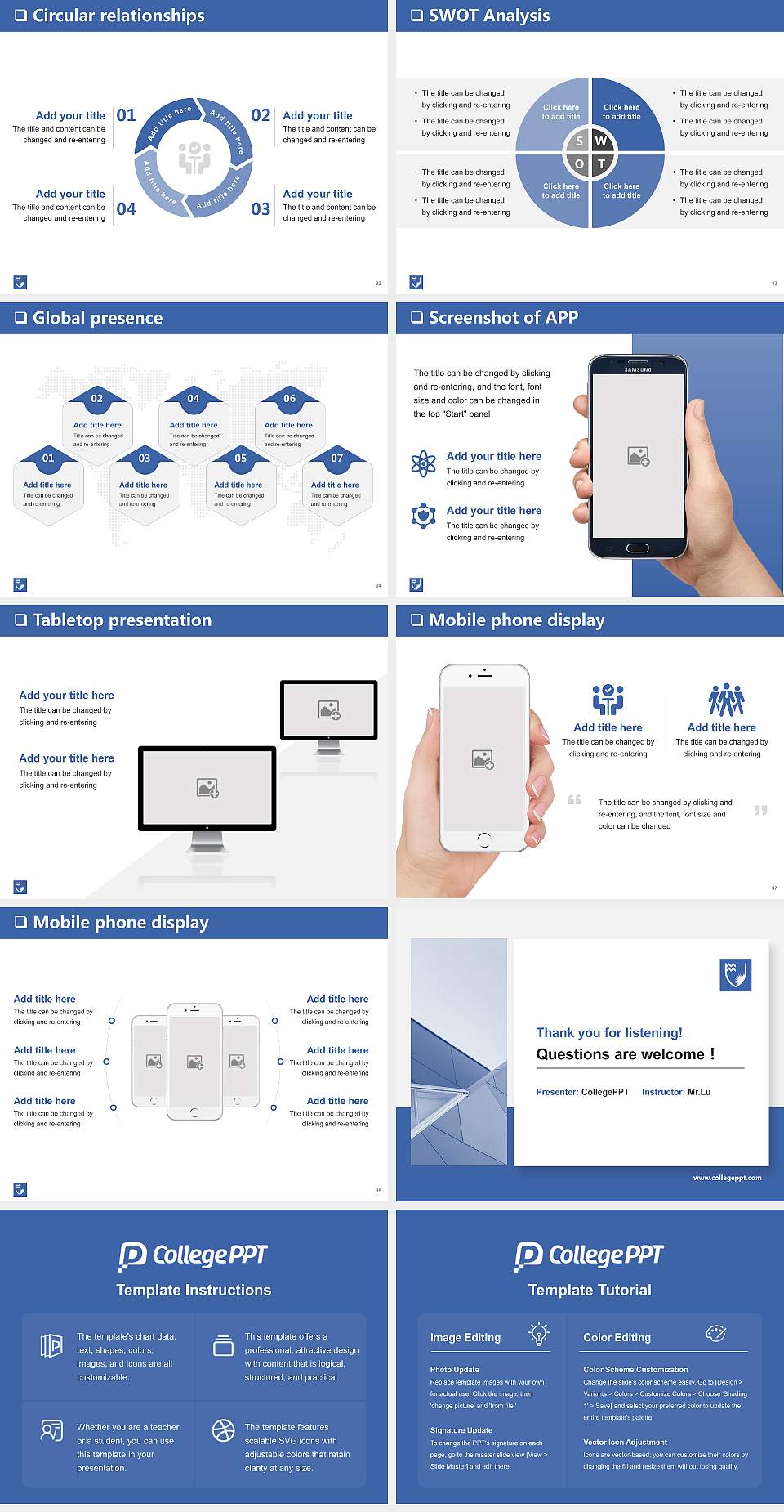 Eastern Institute of Technology General Purpose PPT Template4:3 ratio PPT effect preview image5