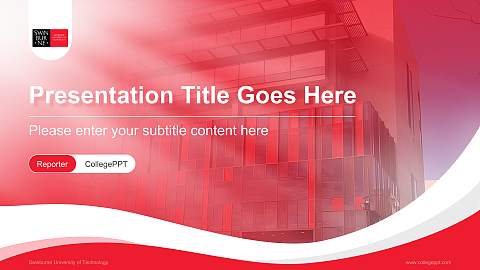 Swinburne University of Technology Lecture Sharing and Networking Event PPT Template