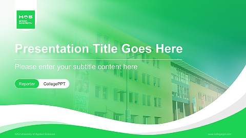 HAS University of Applied Sciences Lecture Sharing and Networking Event PPT Template