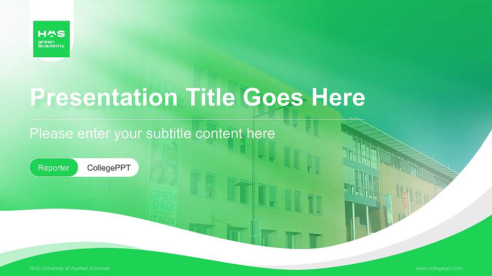 HAS University of Applied Sciences Lecture Sharing and Networking Event PPT Template16:9 ratio PPT effect preview image