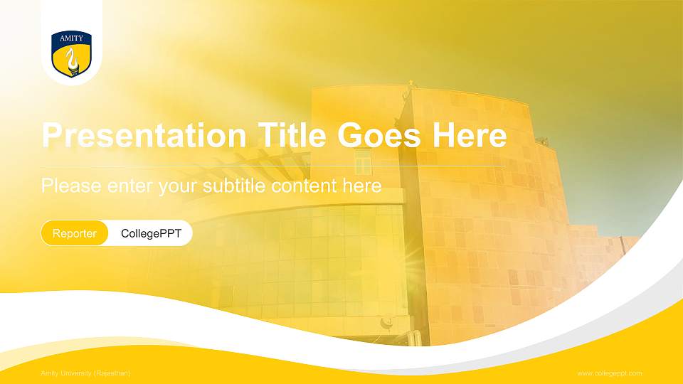Amity University (Rajasthan) Lecture Sharing and Networking Event PPT Template16:9 ratio PPT effect preview image