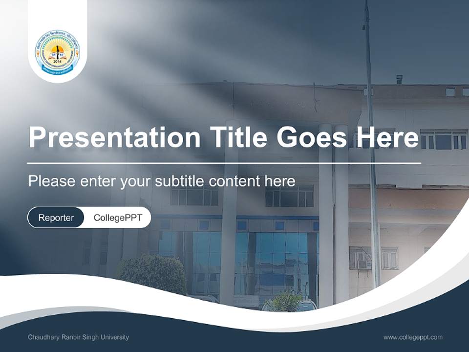 Chaudhary Ranbir Singh University Lecture Sharing and Networking Event PPT Template4:3 ratio PPT effect preview image4