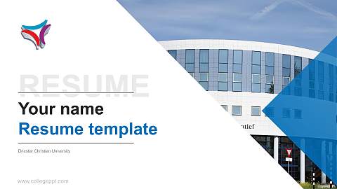 Driestar Christian University Resume PPT Template