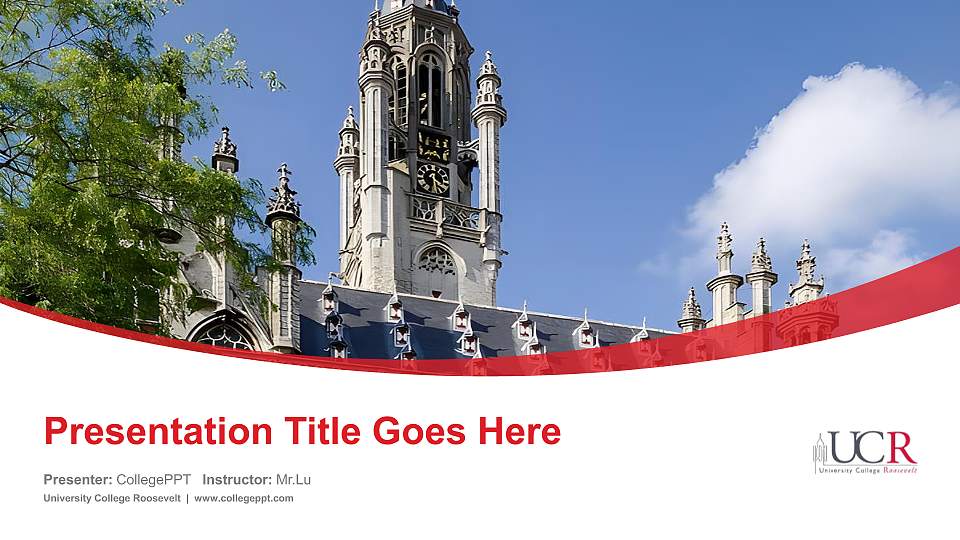 University College Roosevelt Course/Courseware Creation PPT Template16:9 ratio PPT effect preview image1