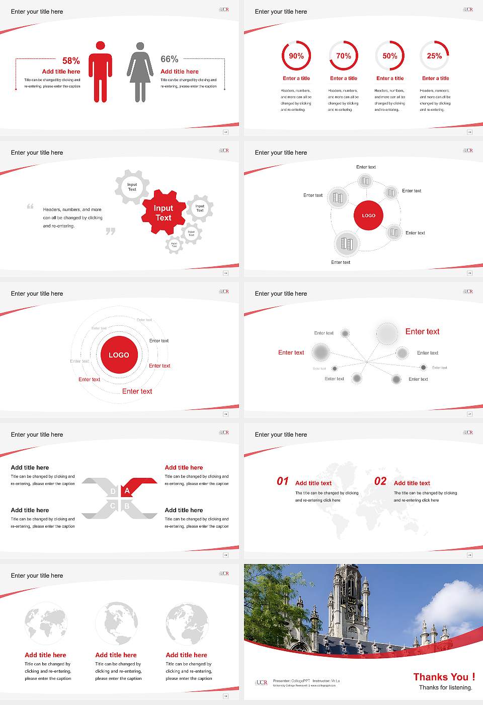 University College Roosevelt Course/Courseware Creation PPT Template16:9 ratio PPT effect preview image4