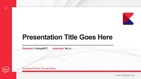 De Kempel Teacher Training College Thesis Proposal/Graduation Defense PPT Template