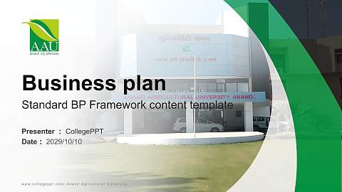 Anand Agricultural University Competition/Entrepreneurship Contest PPT Template
