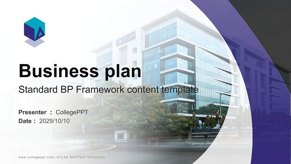 ATLAS SkillTech University Competition/Entrepreneurship Contest PPT Template16:9 ratio PPT effect preview image