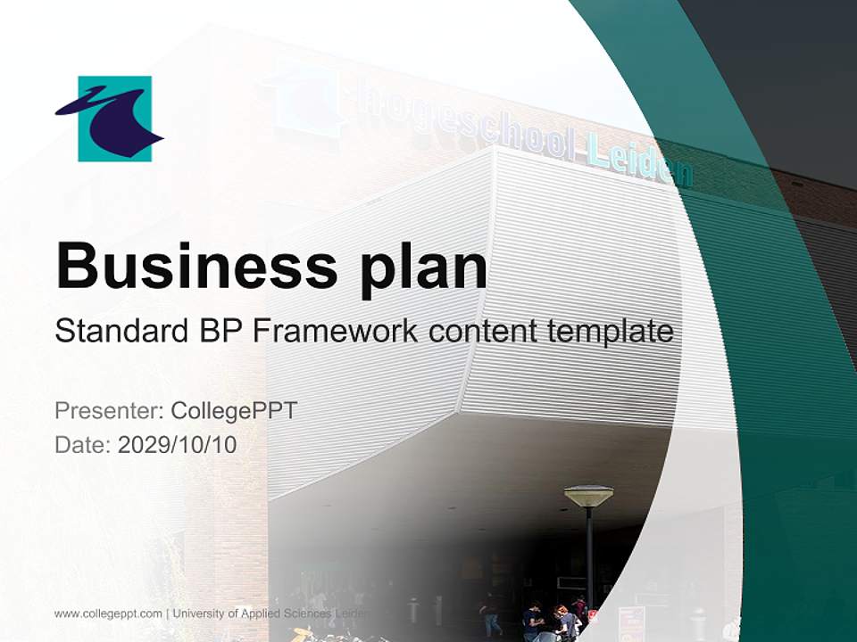 University of Applied Sciences Leiden Competition/Entrepreneurship Contest PPT Template4:3 ratio PPT effect preview image9