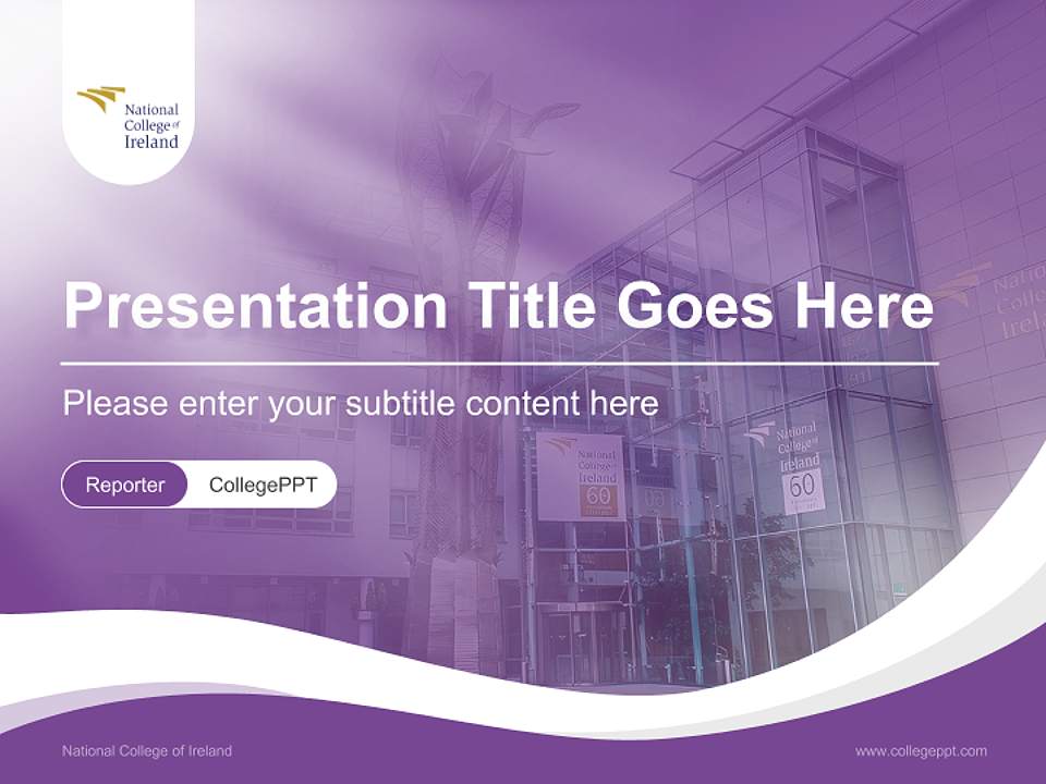 National College of Ireland Lecture Sharing and Networking Event PPT Template4:3 ratio PPT effect preview image4