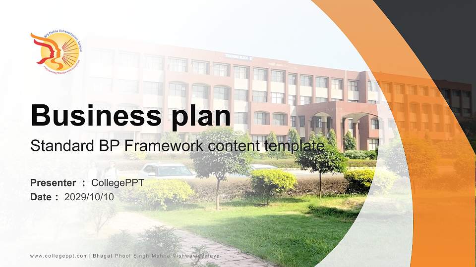 Bhagat Phool Singh Mahila Vishwavidyalaya Competition/Entrepreneurship Contest PPT Template16:9 ratio PPT effect preview image