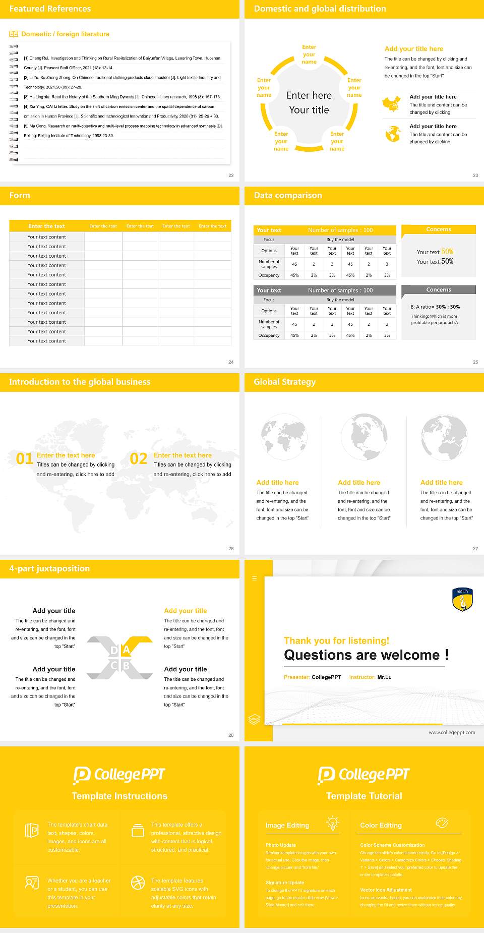 Amity University (Punjab) Thesis Proposal/Graduation Defense PPT Template4:3 ratio PPT effect preview image4
