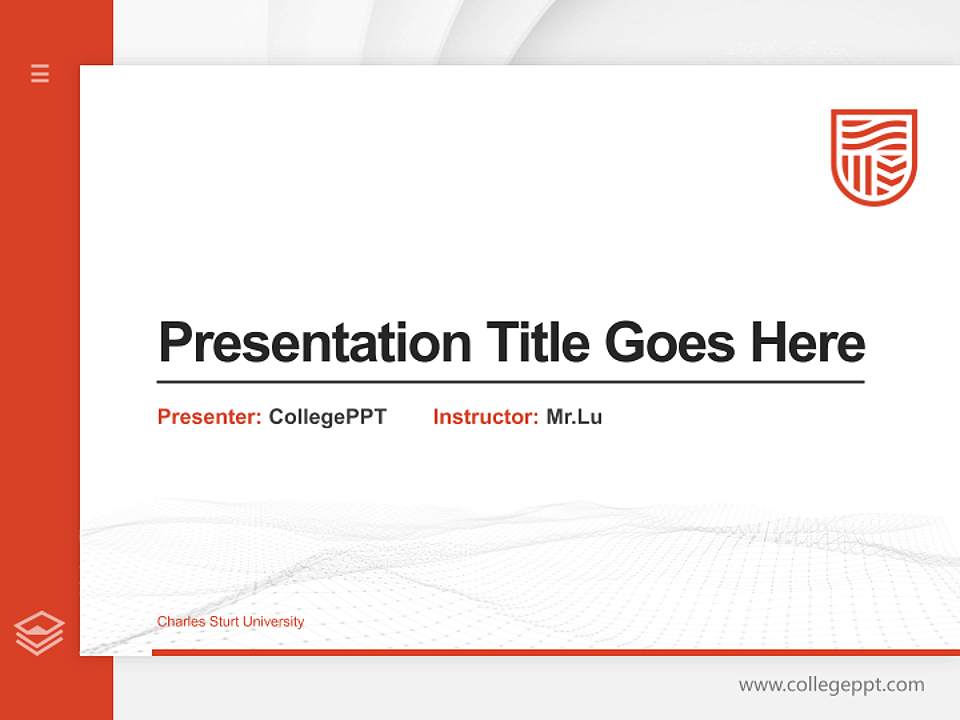 Charles Sturt University Thesis Proposal/Graduation Defense PPT Template4:3 ratio PPT effect preview image5
