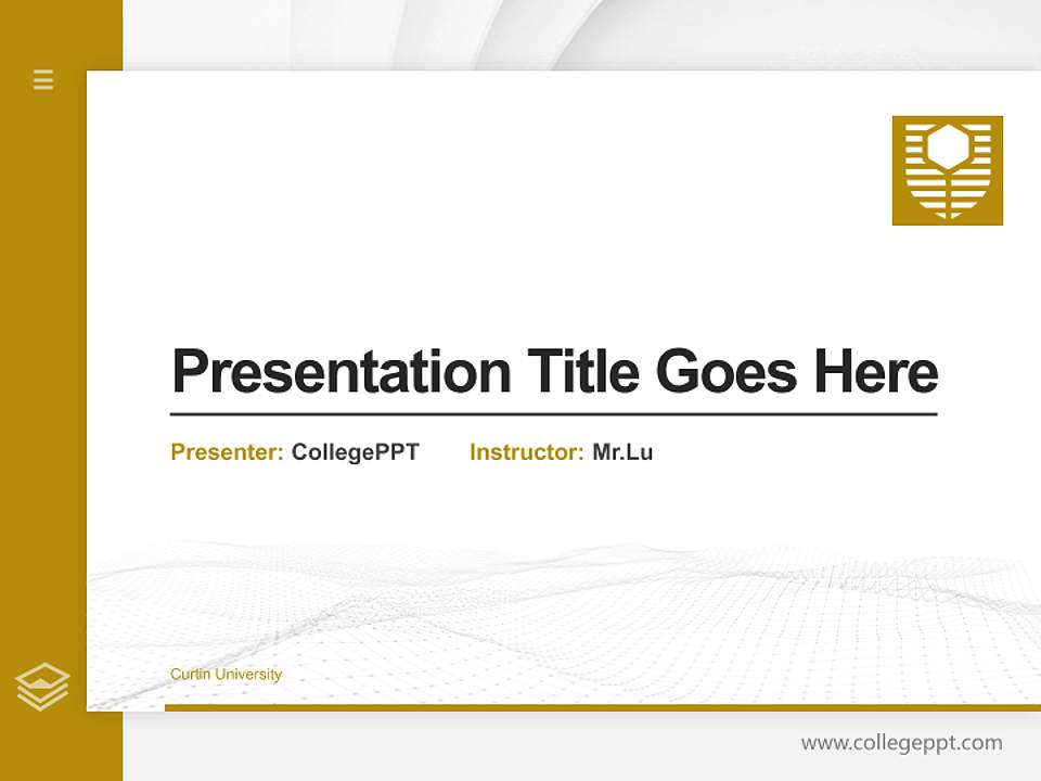 Curtin University Thesis Proposal/Graduation Defense PPT Template4:3 ratio PPT effect preview image5