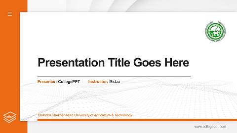 Chandra Shekhar Azad University of Agriculture & Technology Thesis Proposal/Graduation Defense PPT Template