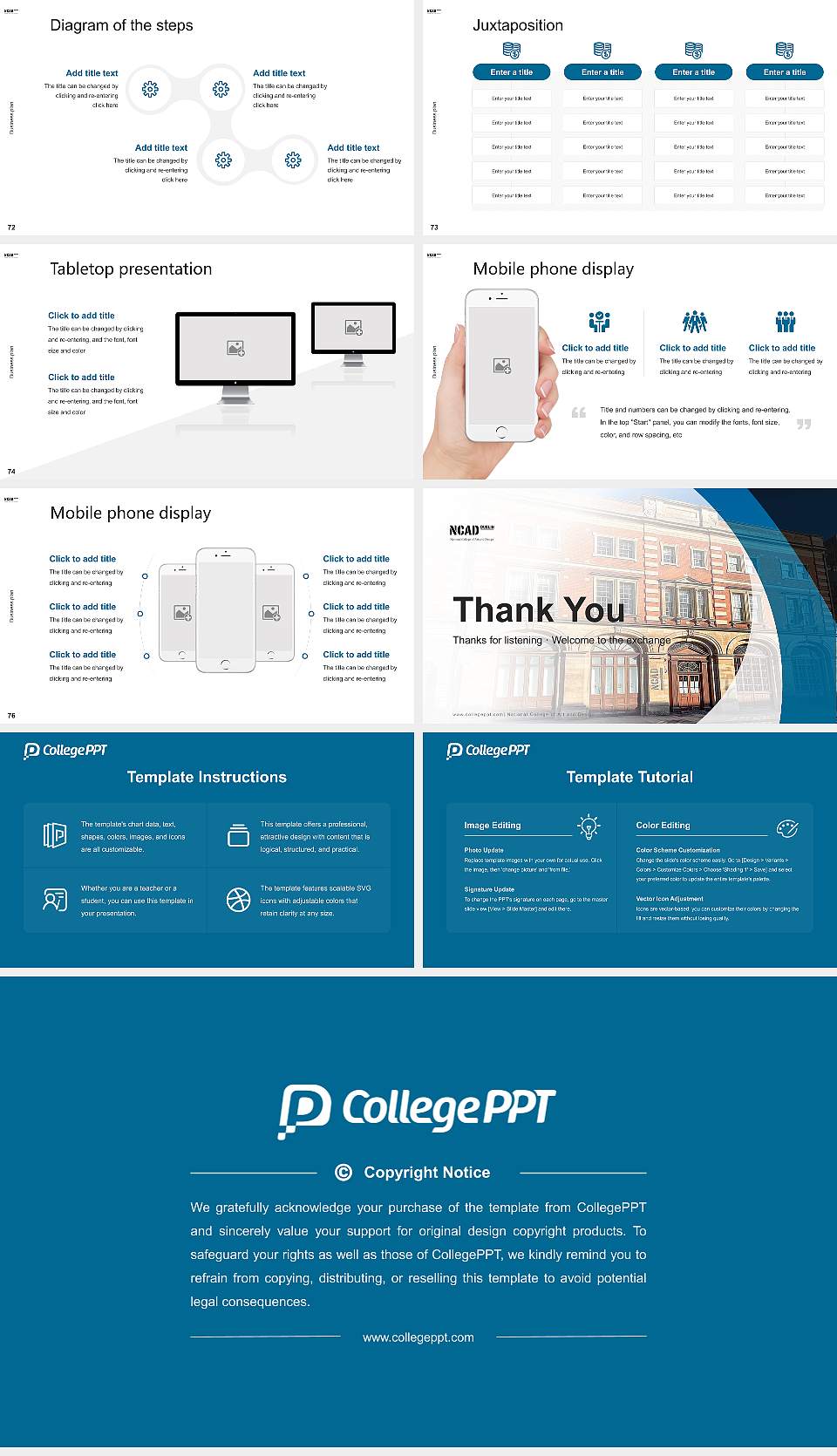 National College of Art and Design Competition/Entrepreneurship Contest PPT Template16:9 ratio PPT effect preview image9