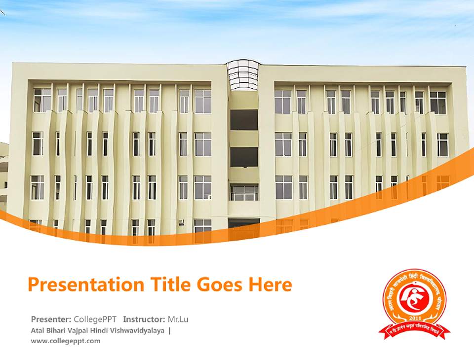 Atal Bihari Vajpai Hindi Vishwavidyalaya Course/Courseware Creation PPT Template4:3 ratio PPT effect preview image5