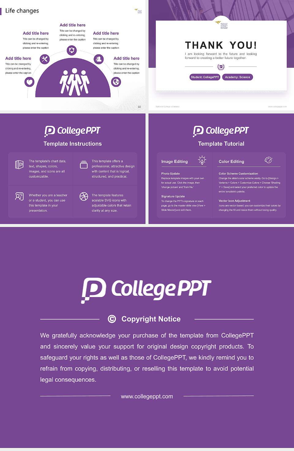 National College of Ireland National Scholarship Defense PPT Template4:3 ratio PPT effect preview image4