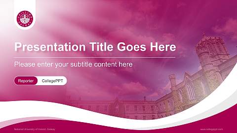 National University of Ireland, Galway Lecture Sharing and Networking Event PPT Template
