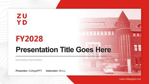 Zuyd University of Applied Sciences Academic Presentation/Research Findings Report PPT Template