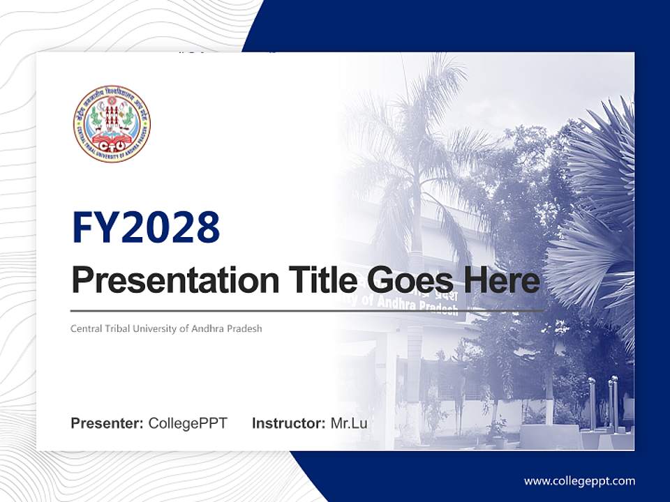 Central Tribal University of Andhra Pradesh Academic Presentation/Research Findings Report PPT Template4:3 ratio PPT effect preview image5