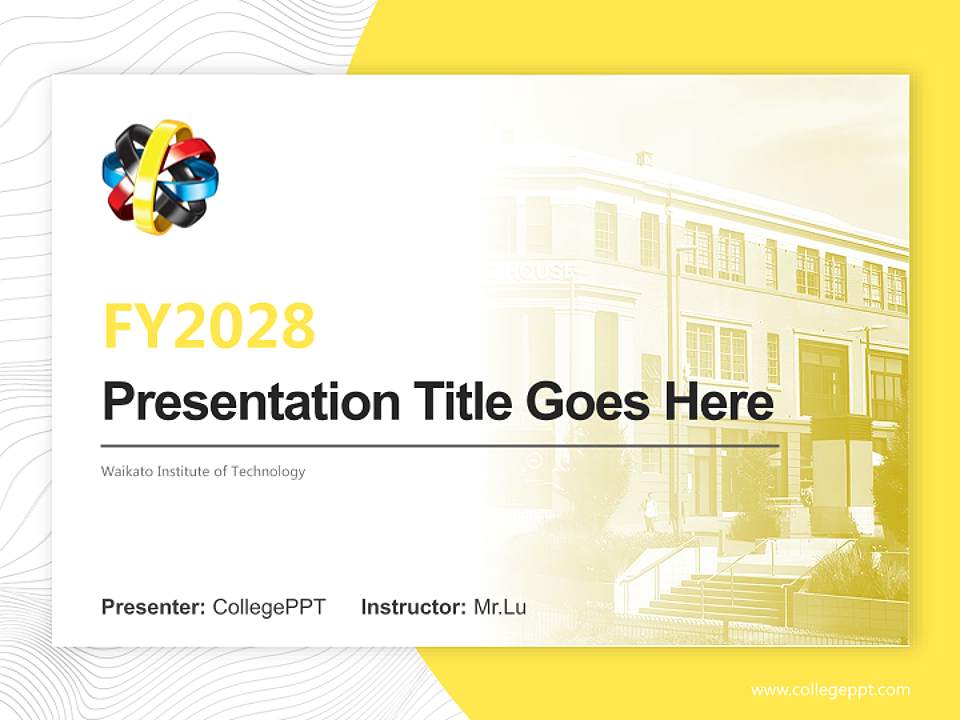 Waikato Institute of Technology Academic Presentation/Research Findings Report PPT Template4:3 ratio PPT effect preview image5
