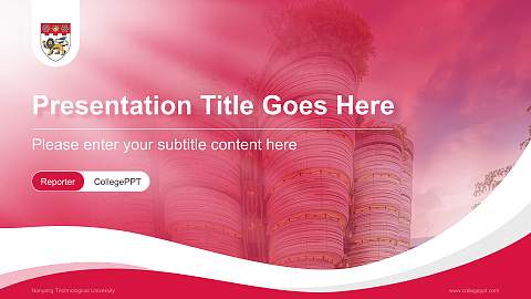 Nanyang Technological University Lecture Sharing and Networking Event PPT Template