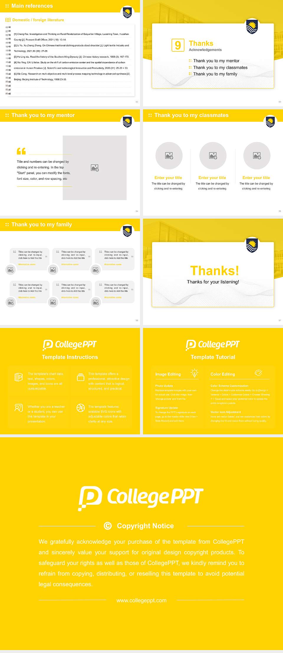 Flinders University Graduation Thesis Defense PPT Template4:3 ratio PPT effect preview image7
