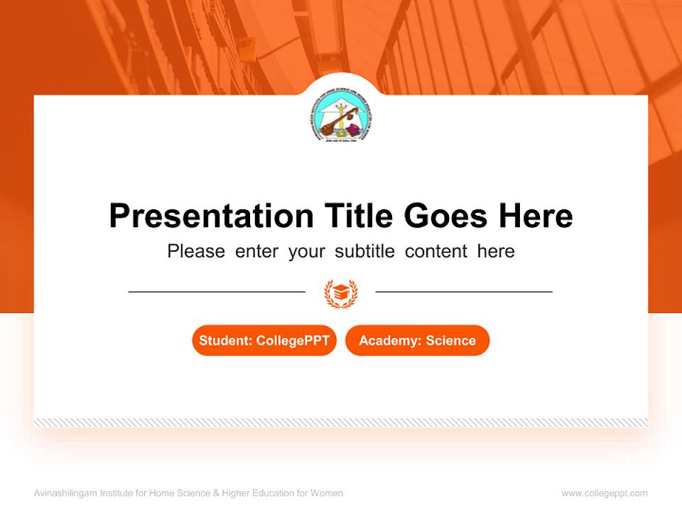 Avinashilingam Institute for Home Science & Higher Education for Women National Scholarship Defense PPT Template4:3 ratio PPT effect preview image4