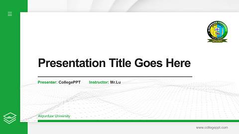Alipurduar University Thesis Proposal/Graduation Defense PPT Template