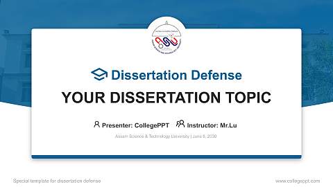 Assam Science & Technology University Graduation Thesis Defense PPT Template