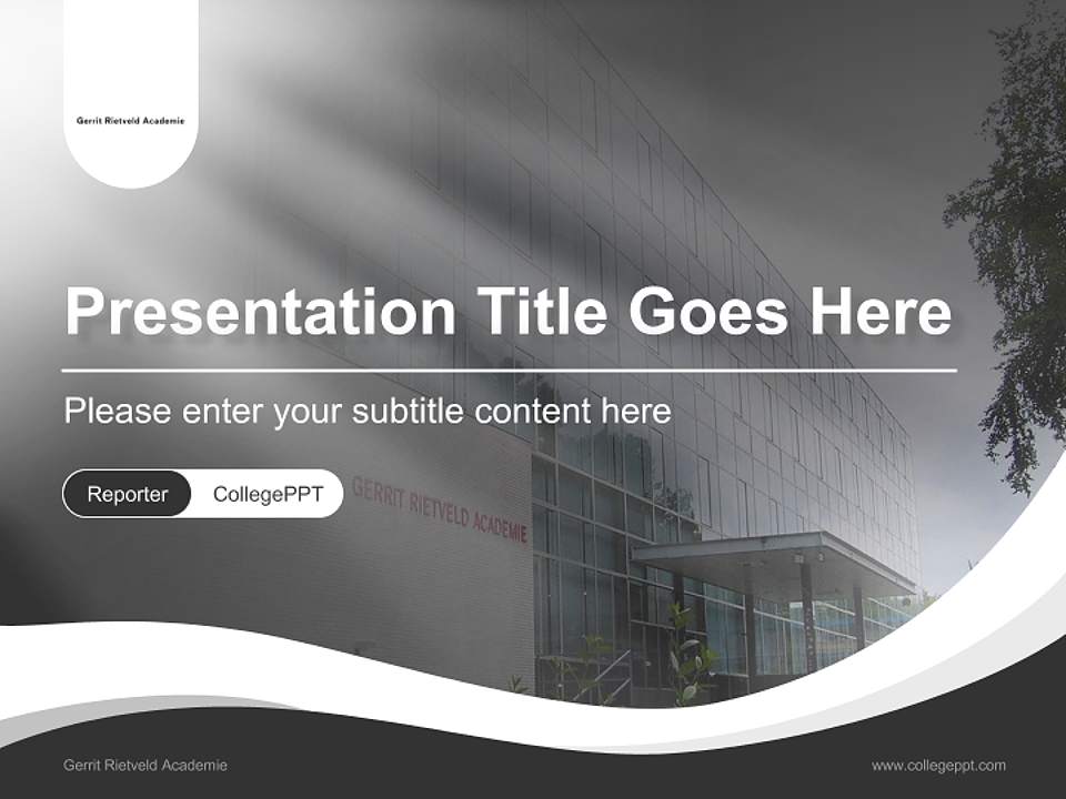 Gerrit Rietveld Academie Lecture Sharing and Networking Event PPT Template4:3 ratio PPT effect preview image4