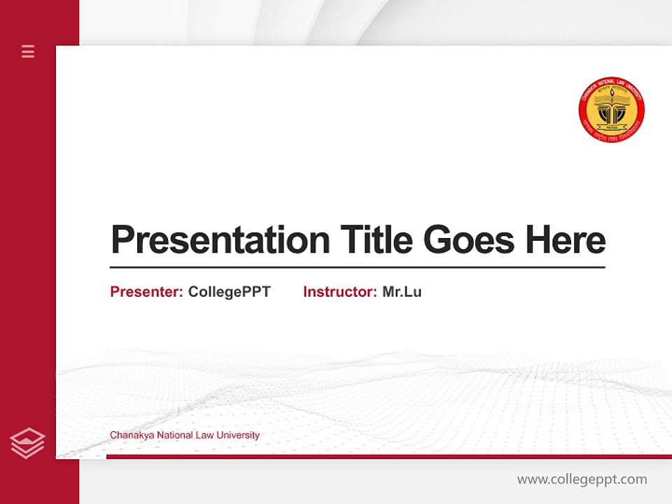 Chanakya National Law University Thesis Proposal/Graduation Defense PPT Template4:3 ratio PPT effect preview image5