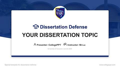 University of Curacao Graduation Thesis Defense PPT Template