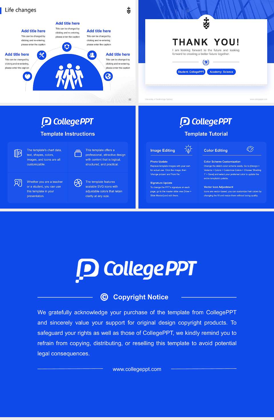 University of Technology Sydney National Scholarship Defense PPT Template4:3 ratio PPT effect preview image4