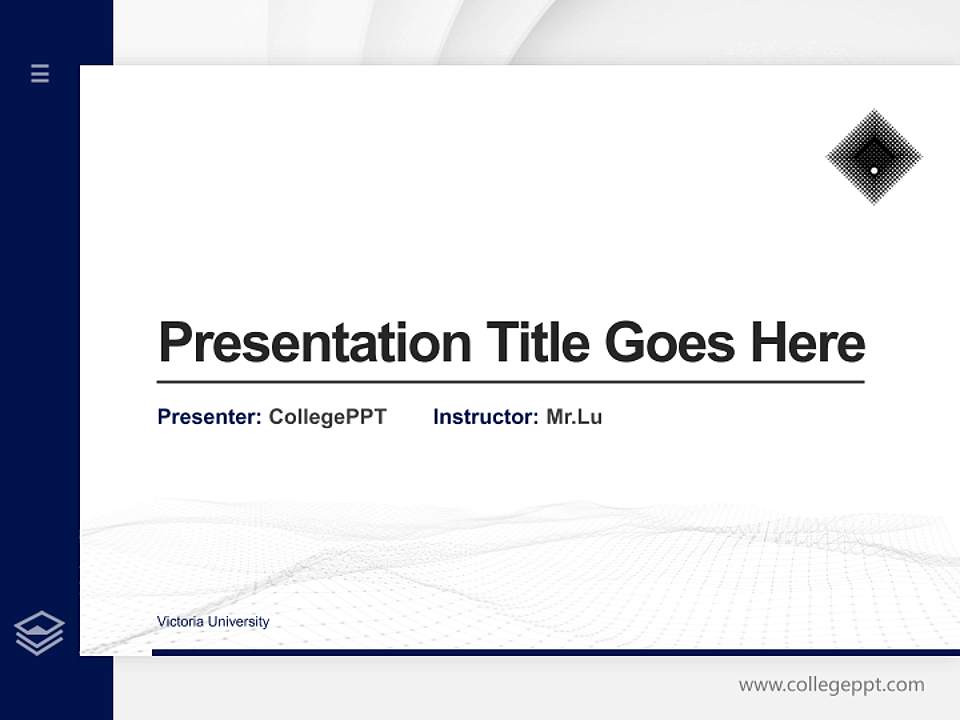 Victoria University Thesis Proposal/Graduation Defense PPT Template4:3 ratio PPT effect preview image5